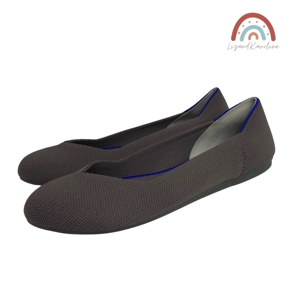 New! Rothy’s The Flat Round Toe Grey Ballet Flats NWOT